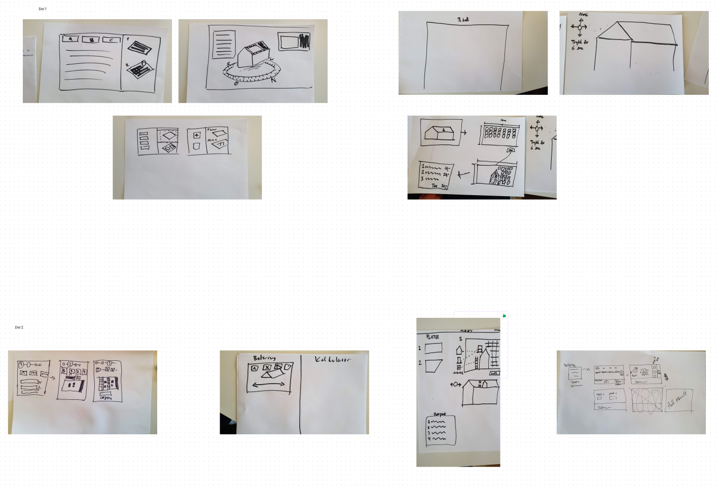 Håndtegnede skisser fra Solintegra-workshop